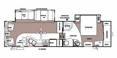 2008 Sandpiper By Forest River Fifth Wheel Series M-305rlw Specs And 