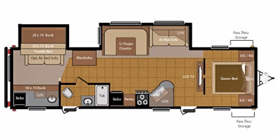 2010 Keystone RV Sprinter Series M-311 BHS Specs and Standard Equipment