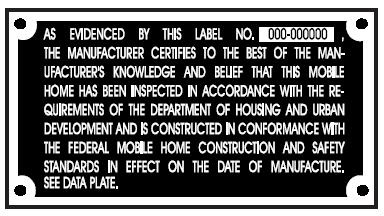 Construction Code Label
