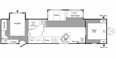 2008 Keystone RV Hornet Retreat Series M-38 FQDS Floorplan, Prices ...