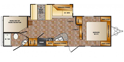 2013 Crossroads RV Zinger Series M-28 BH Specs and Standard Equipment ...