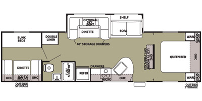 2013 Cherokee by Forest River M-284BH Specs and Standard Equipment ...