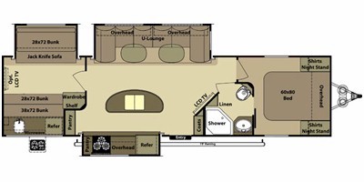 2013 Open Range RV Light Series M-308BHS Specs and Standard Equipment ...