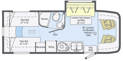 2013 Itasca Navion iQ 24V Floorplan, Prices, Values & Specs - NADAguides