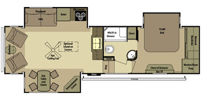 2014 Open Range RV Roamer Fifth Wheel Series M-345RLS Specs and ...